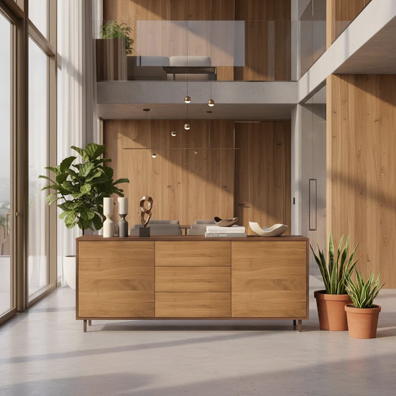 Sideboard Eiche Premium - Braun/Natur geölt 180cm