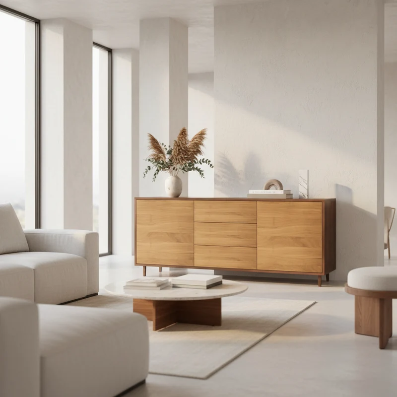 Sideboard Eiche Premium - Braun/Natur geölt 180cm