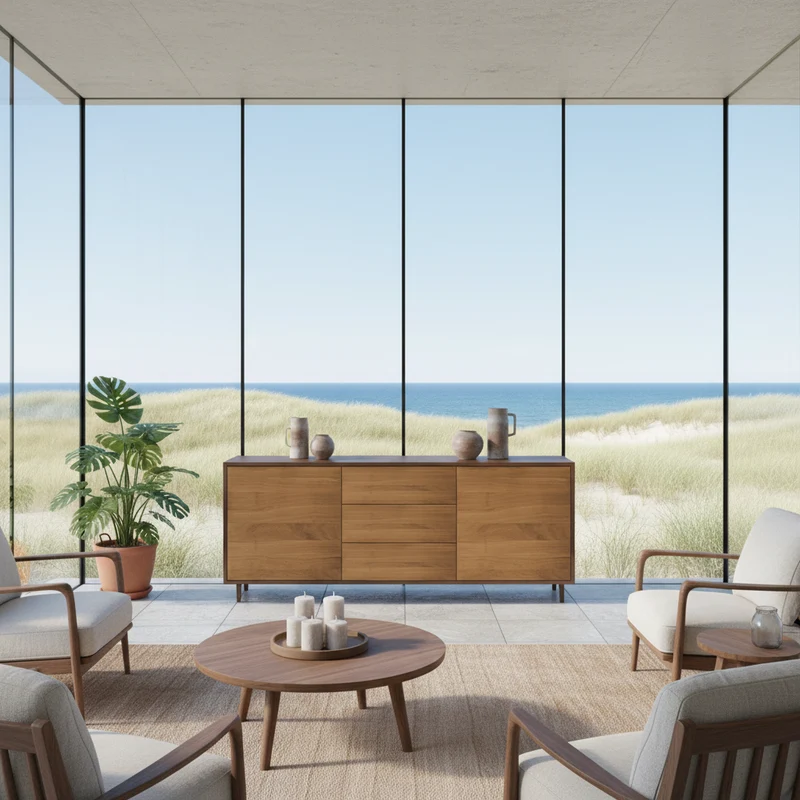 Sideboard Eiche Premium - Braun/Natur geölt 180cm