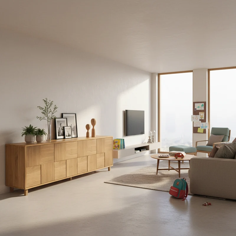 Sideboard "Mosaik" Eiche Premium - Natur geölt 240cm