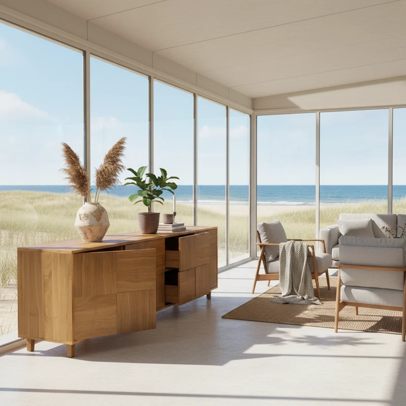 Sideboard "Mosaik" Eiche Premium - Natur geölt 240cm