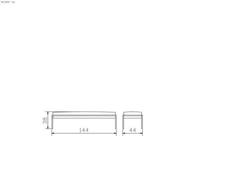 Hasena Sitzbank Pato im Art-Déco-Stil mit Monet-Bezug in Schwarz-Grau