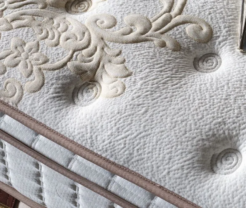 Casa Padrino Luxus Doppelbett Creme / Weiß / Braun 180 x 200 cm - Massivholz Bett mit Kopfteil und Matratze - Schlafzimmer Möbel - Hotel Möbel - Luxus Möbel - Luxus Einrichtung