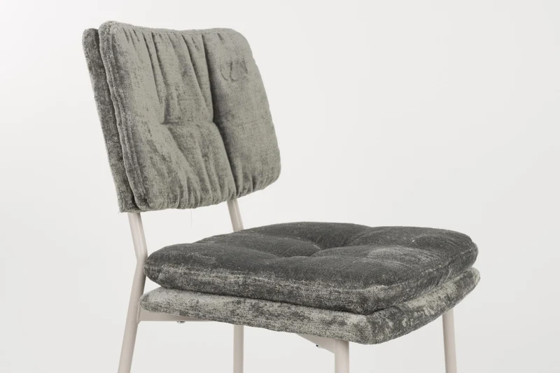 Stuhl Esszimmerstuhl FRANCK Stoff Grau oder Beige