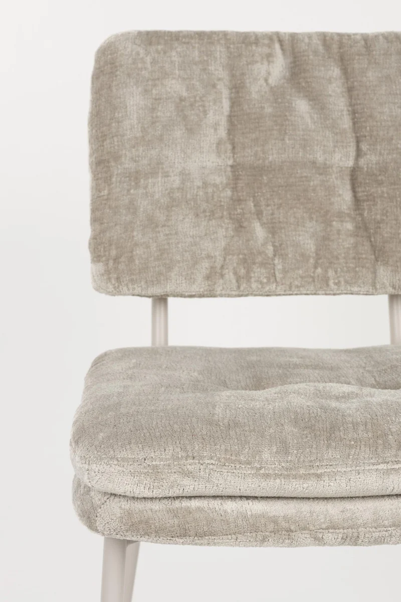 Stuhl Esszimmerstuhl FRANCK Stoff Grau oder Beige