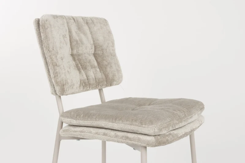 Stuhl Esszimmerstuhl FRANCK Stoff Grau oder Beige