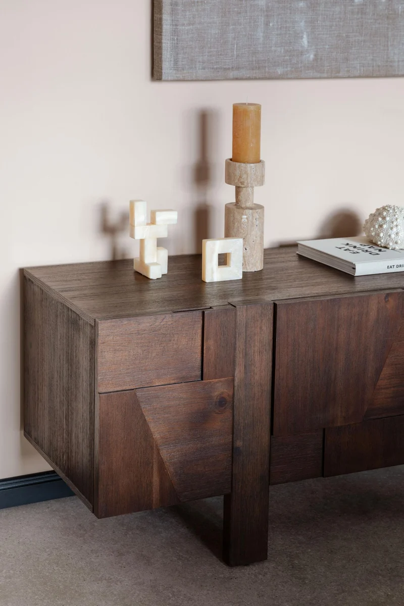 Sideboard BRUNEAU Eschenfurnier Dunkelbraun 150cm