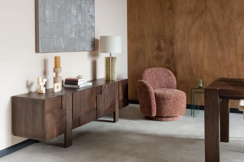 Sideboard BRUNEAU Eschenfurnier Dunkelbraun 150cm