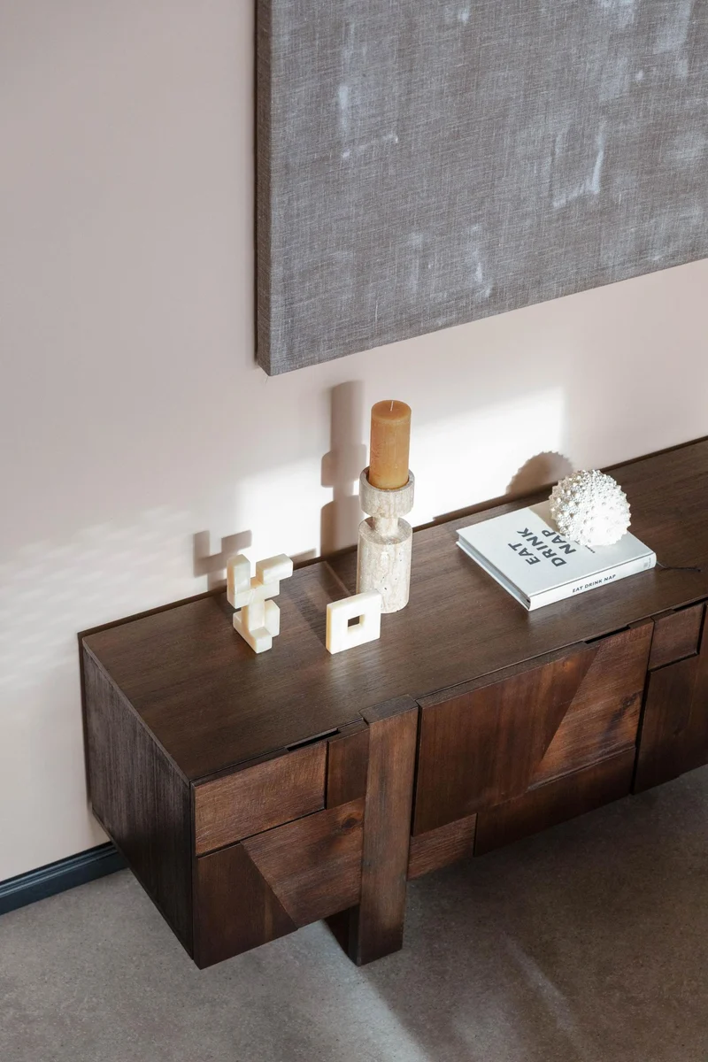 Sideboard BRUNEAU Eschenfurnier Dunkelbraun 150cm