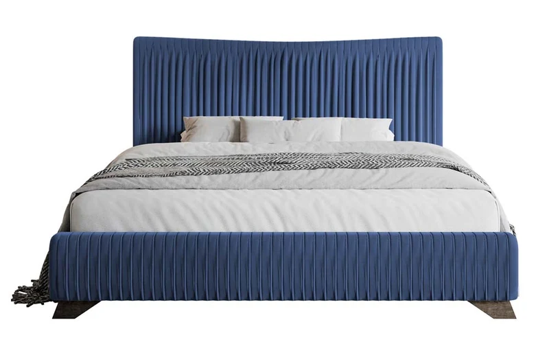Polstermöbelbett Bratan 160x200 cm blau