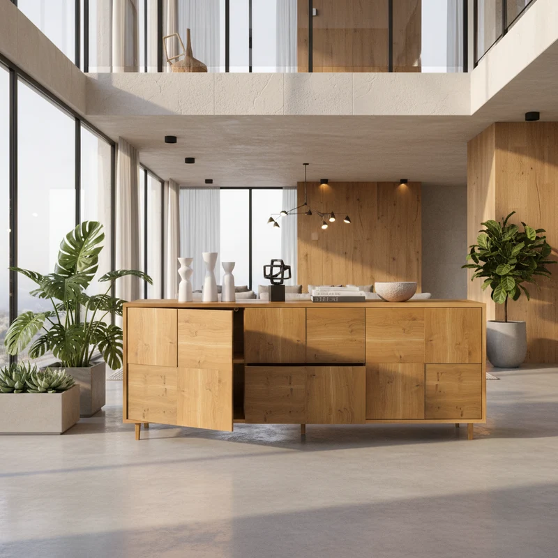 Sideboard "Mosaik" Eiche Rustikal - Natur geölt 180cm