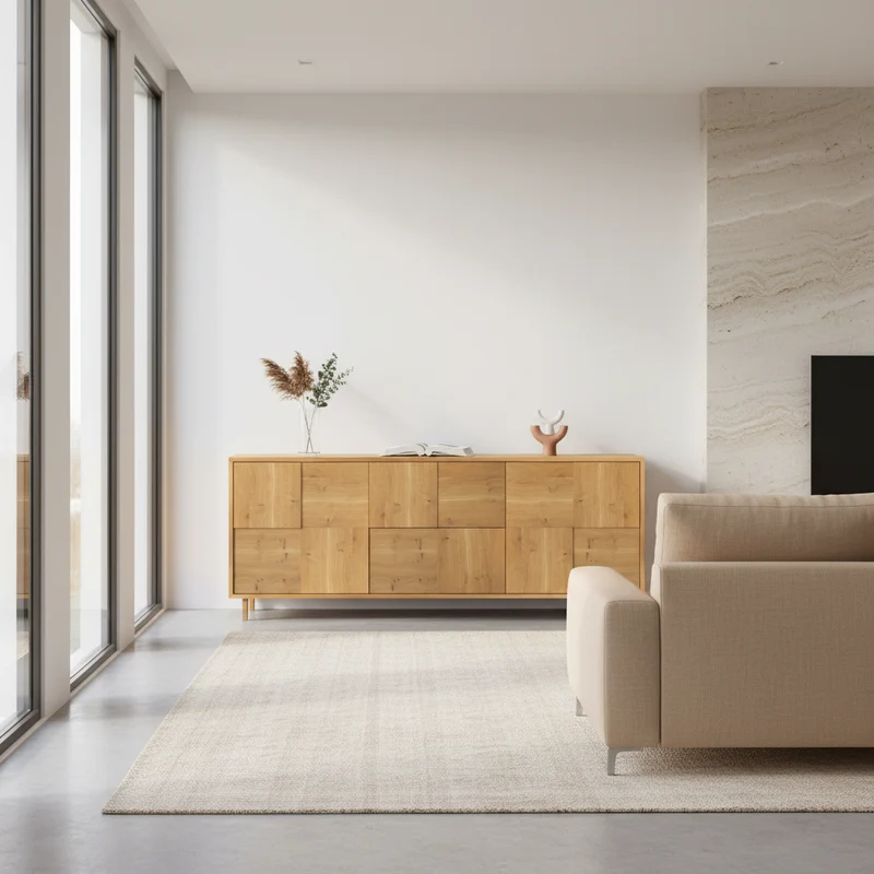 Sideboard "Mosaik" Eiche Rustikal - Natur geölt 180cm