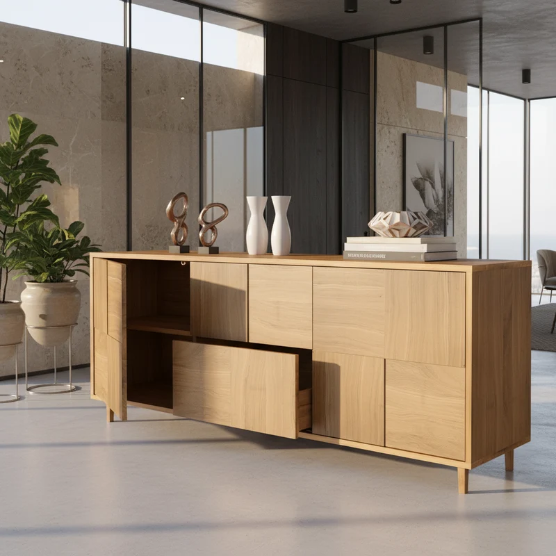 Sideboard "Mosaik" Eiche Premium - Natur geölt 180cm