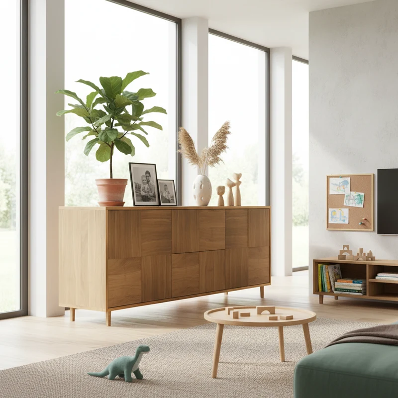 Sideboard "Mosaik" Eiche Premium - Natur geölt 180cm