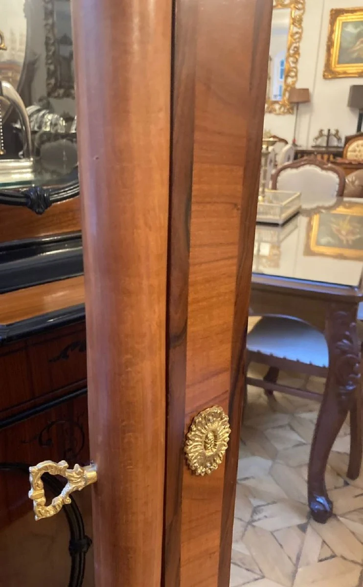 Casa Padrino Barock Standspiegel Braun / Gold - Schwenkbarer Massivholz Spiegel im Barockstil - Schlafzimmer Spiegel - Hotel Spiegel - Schlafzimmer Möbel - Barock Möbel - Edel & Prunkvoll