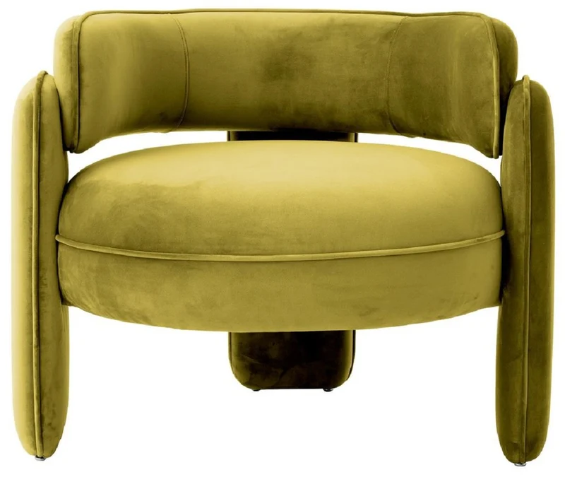 Casa Padrino Luxus Samt Sessel Vintage Grün 80 x 71 x H. 68,5 cm - Wohnzimmer Sessel - Hotel Sessel - Wohnzimmer Möbel - Luxus Möbel - Wohnzimmer Einrichtung - Luxus Einrichtung - Möbel Luxus