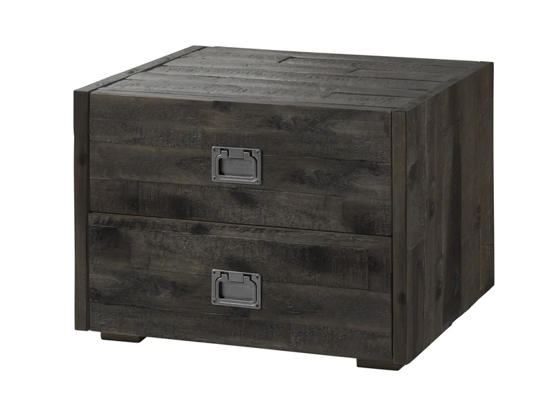 Hasena Nachttisch Lica im Industrial-Loft-Stil, Akazie Vintage Grey