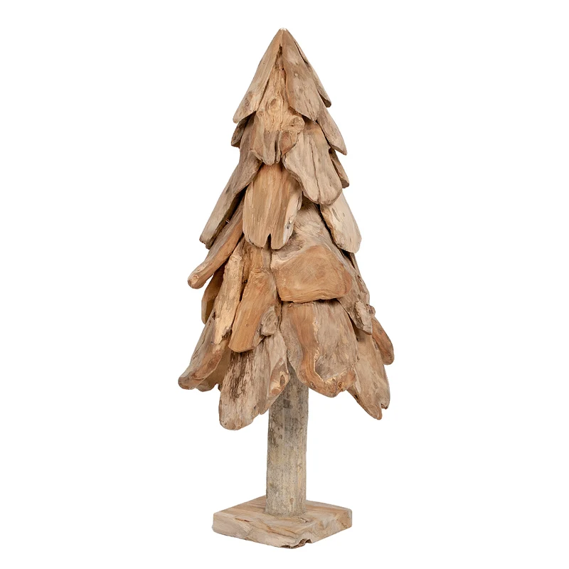Teak Deko Baum BOOM ca. H120cm Tannenbaum Massivholz