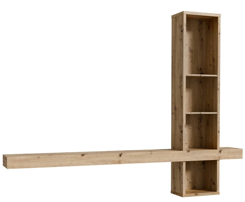 Wandboard Regal LOUOTO mit großer Ablage Optik Artisan Eiche, Forte