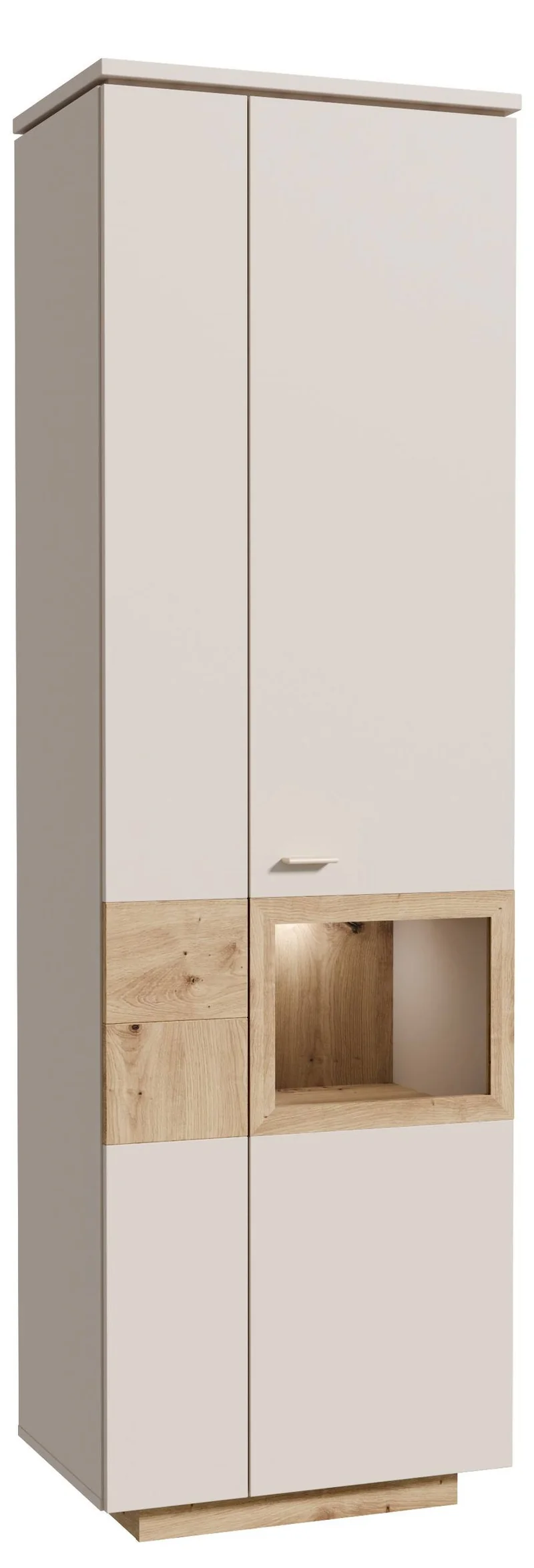 Vitrine Schrank LOUOTO 2 Türen Dekor Sand / Artisan Eiche von Forte