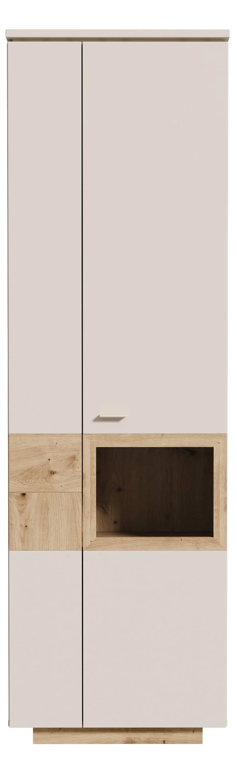 Vitrine Schrank LOUOTO 2 Türen Dekor Sand / Artisan Eiche von Forte