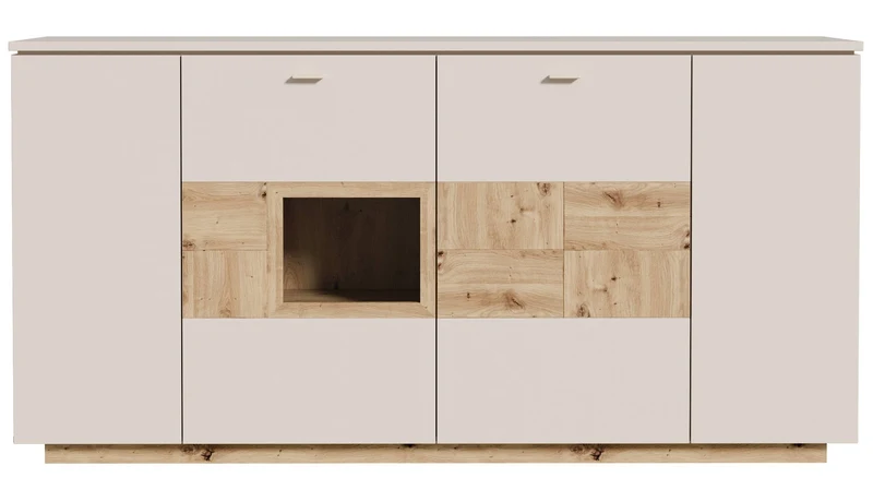 Sideboard Kommode LOUOTO 4 Türen Dekor Sand / Artisan Eiche von Forte