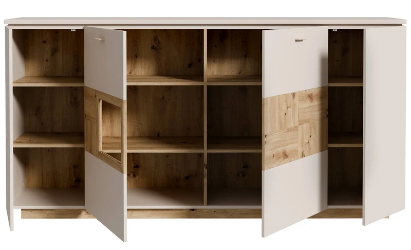 Sideboard Kommode LOUOTO 4 Türen Dekor Sand / Artisan Eiche von Forte