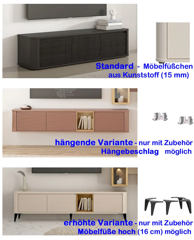 Hängebeschlag BTHZ01 Beschlagset zu hängenden Montage