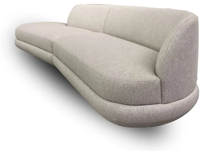 Casa Padrino Luxus Sofa Grau 172 x 100 x H. 82 cm - Gebogenes Wohnzimmer Sofa - Hotel Sofa - Wohnzimmer Möbel - Hotel Möbel - Luxus Möbel - Luxus Einrichtung - Wohnzimmer Einrichtung