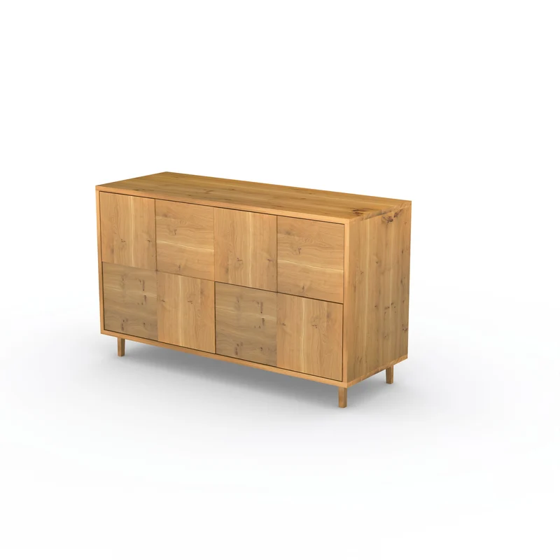Sideboard "Mosaik" Eiche Rustikal - Natur geölt 120cm