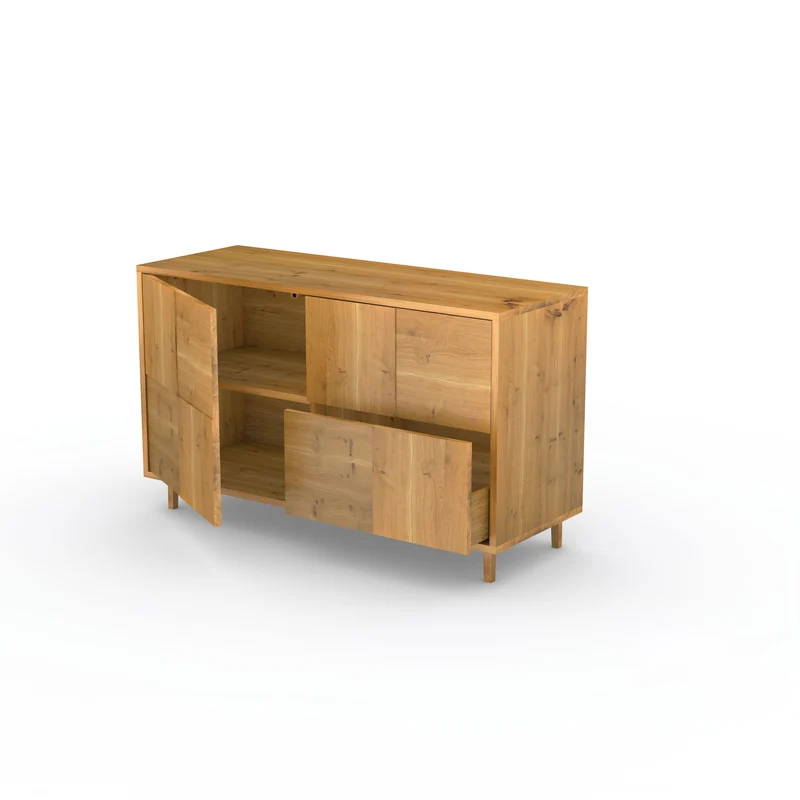 Sideboard "Mosaik" Eiche Rustikal - Natur geölt 120cm