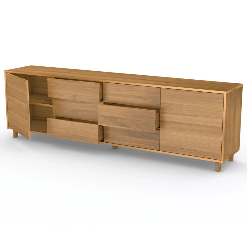 Sideboard "schmale Fuge" Eiche Premium - Natur geölt 240cm