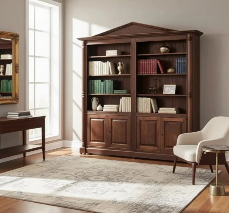 Casa Padrino Bücherregal im Landhausstil, 220 x 38 x 230 cm