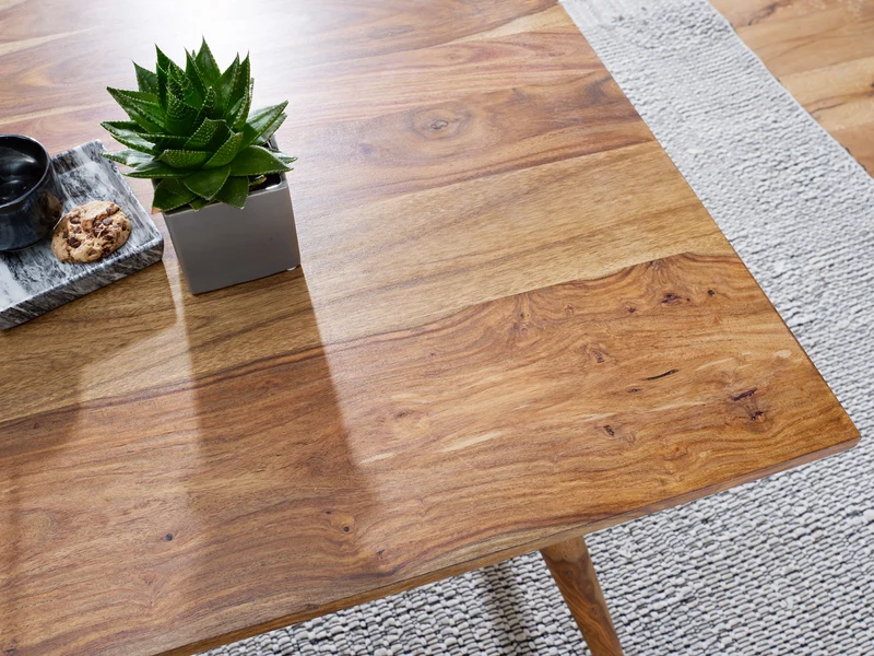 Esszimmertisch REPA 80x80cm Sheesham Massivholz Landhausstil quadratisch
