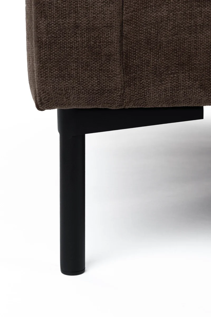 Hocker Summer Dark Brown mit Stahlgestell von Zuiver fürs Wohnzimmer