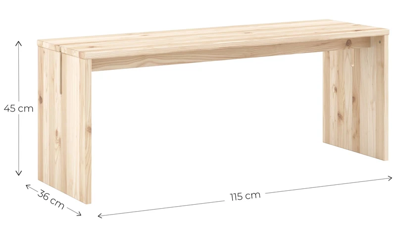 Bank Tischbank JOIN-IN Bench Raw Kiefer massiv unbehandelt von Karup