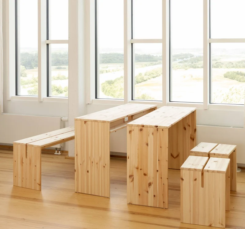Esstisch JOIN-IN Dining Table Raw Kiefer massiv Natur von Karup