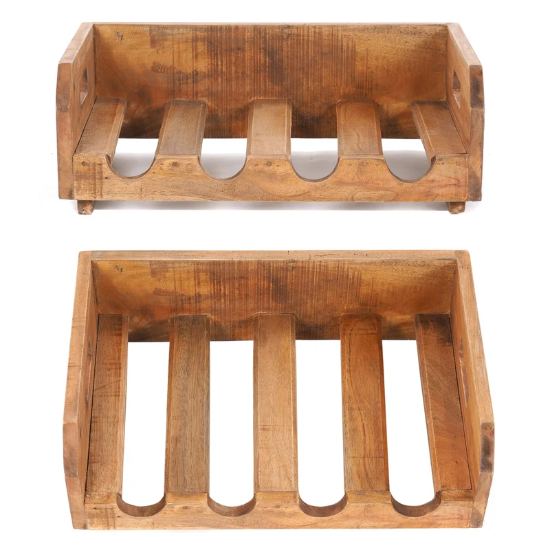 FLASCHENREGAL "BUILDER" | 46x30x15 cm, Altholz | Weinregal