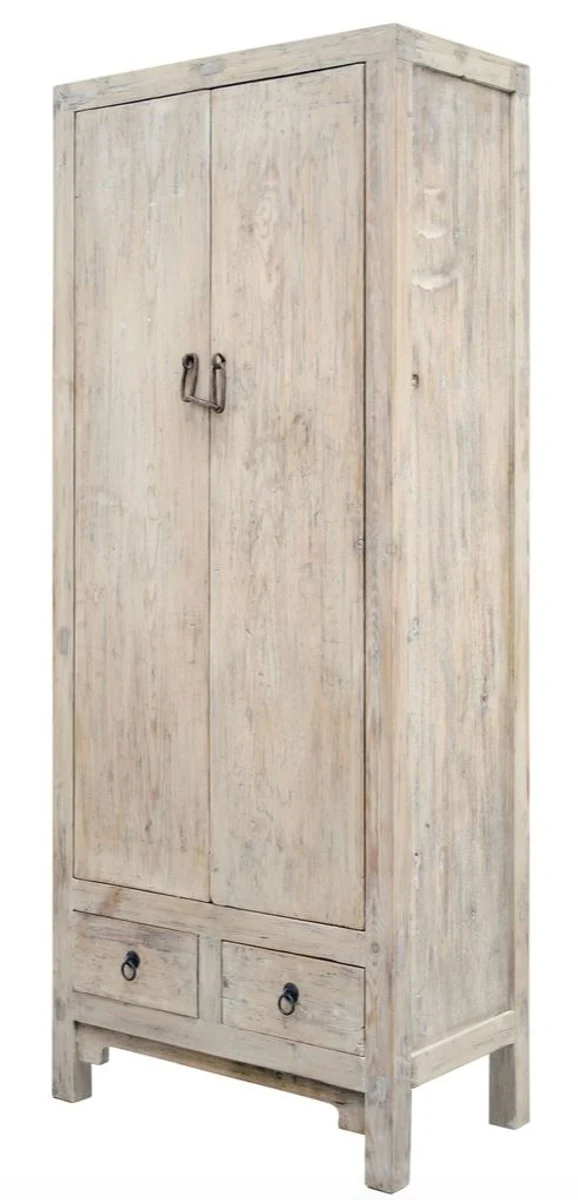 Casa Padrino Landhausstil Schrank aus Kiefernholz Naturfarben 75 x 40 x H. 180 cm