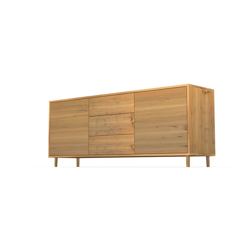 Sideboard "schmale Fuge" Eiche Rustikal - Natur geölt 180cm