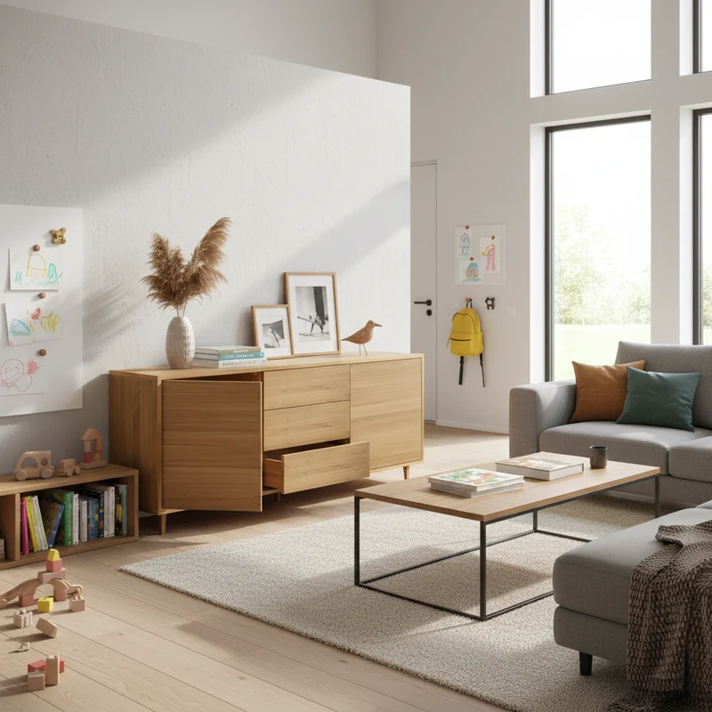Sideboard "schmale Fuge" Eiche Premium - Natur geölt 180cm