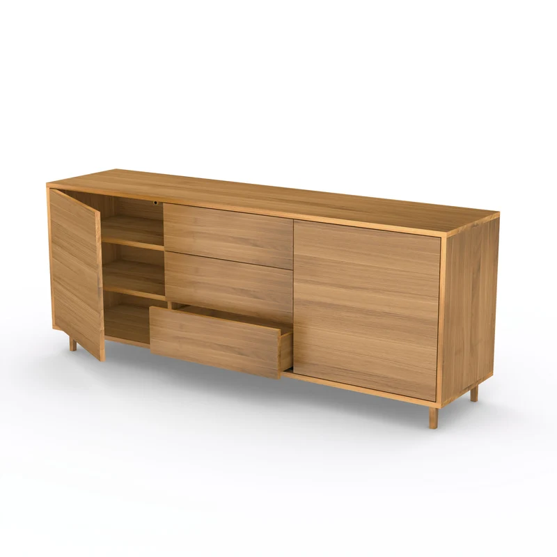 Sideboard "schmale Fuge" Eiche Premium - Natur geölt 180cm
