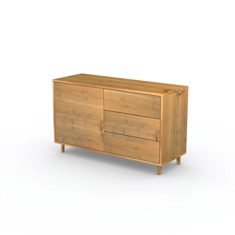 Sideboard "schmale Fuge" Eiche Rustikal - Natur geölt 120cm