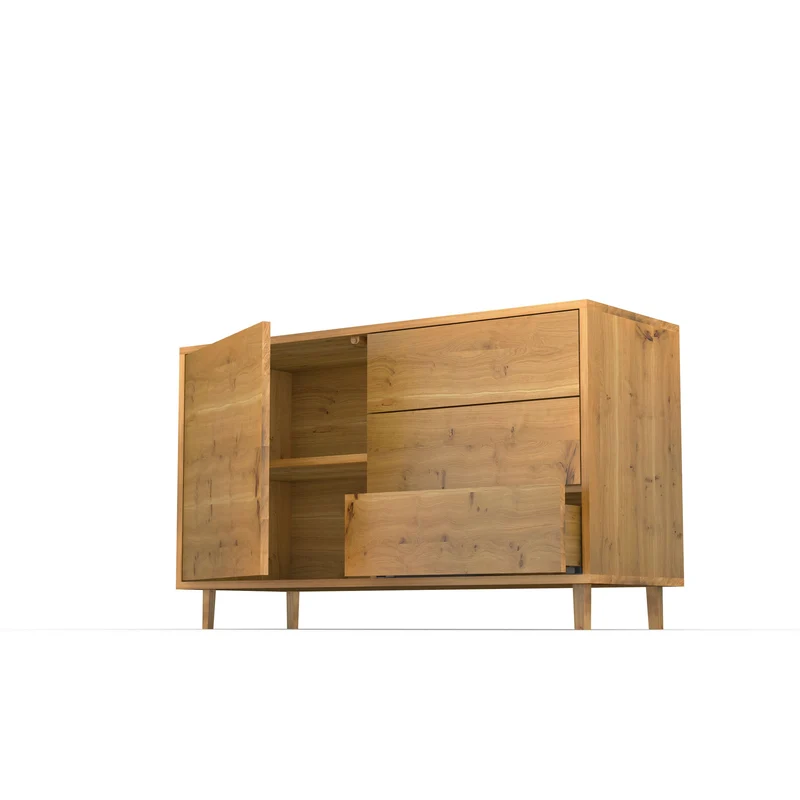 Sideboard "schmale Fuge" Eiche Rustikal - Natur geölt 120cm