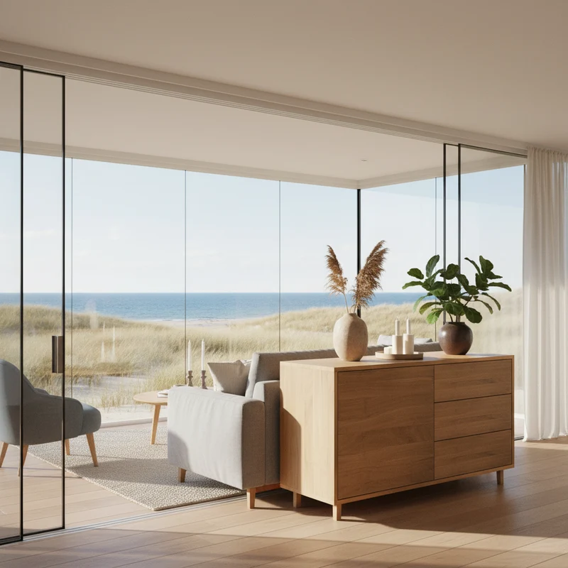Sideboard "schmale Fuge" Eiche Premium - Natur geölt 120cm