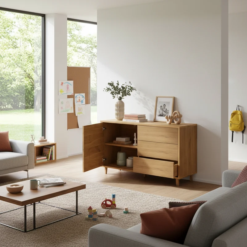 Sideboard "schmale Fuge" Eiche Premium - Natur geölt 120cm