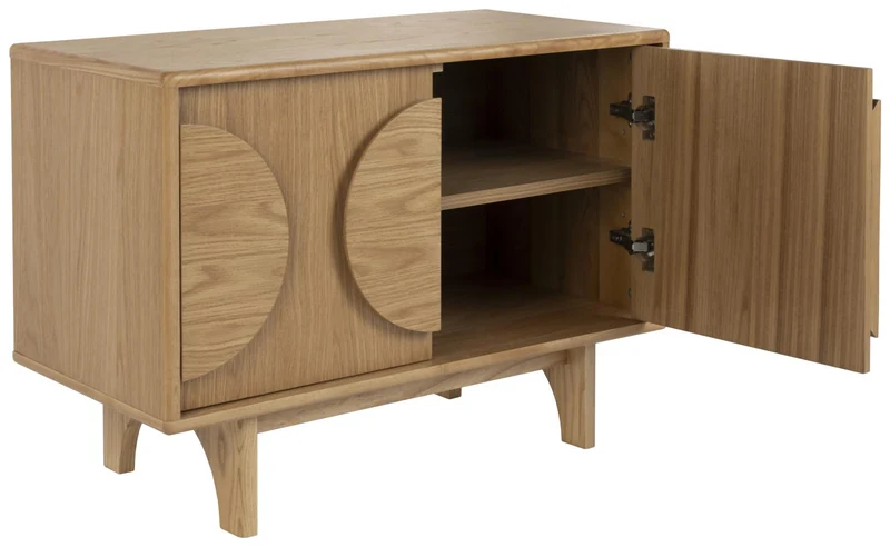 Sideboard GROOVE mit 2 Türen und Eichennfurnier von Zuiver