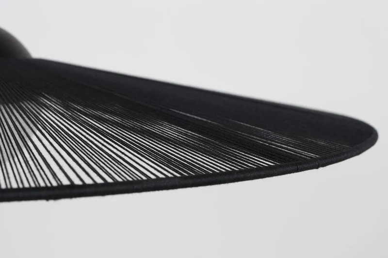 Zuiver Hängelampe Belle S Schwarz | Design-Leuchte mit Seil-Schirm