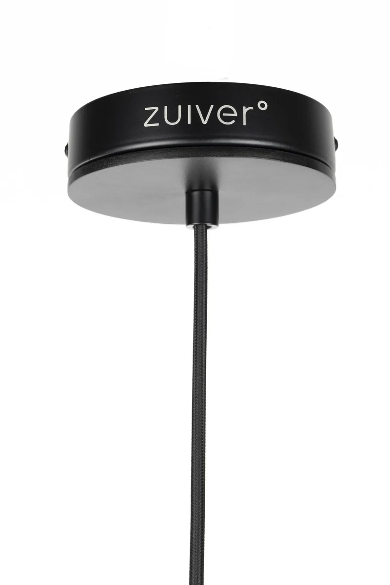 Zuiver Hängelampe Belle S Schwarz | Design-Leuchte mit Seil-Schirm