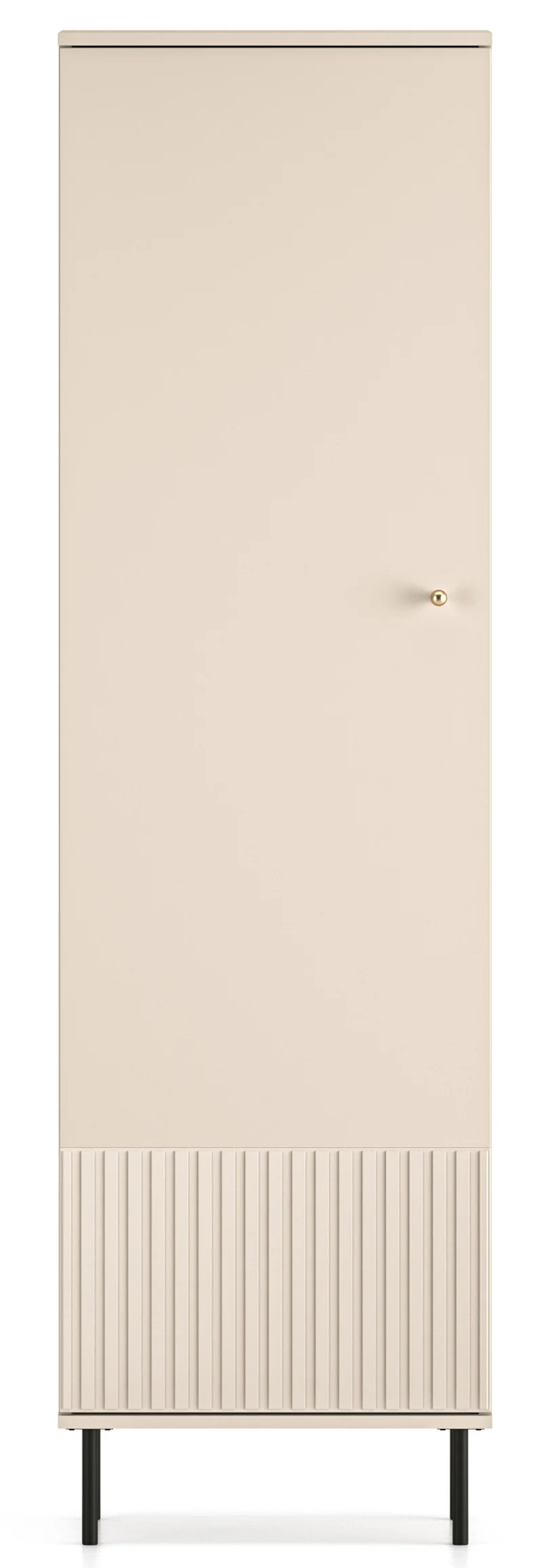 Flurschrank Caletto 55 cm, einflügelig, mit dekorativen Lamellen, beige